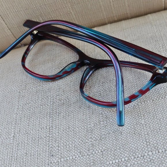 handmade Tom Davies Eyeglasses Frame Red/Blue Tone Unisex Glasses Frame 51[]116 - Picture 5 of 12